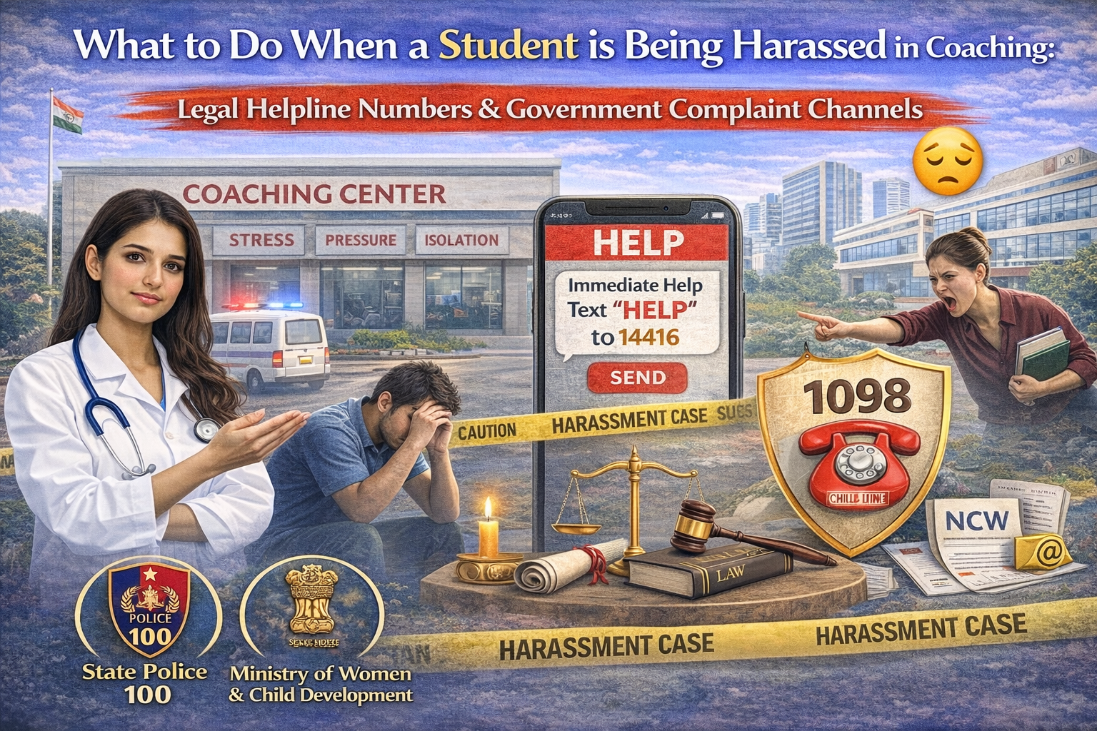 What to Do When a Student is Being Harassed in Coaching: Legal Helpline Numbers & Government Complaint Channels